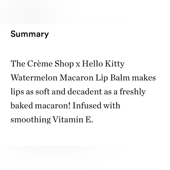 NWT Hello Kitty x Cre’me Shop Watermelon macaron lip balm. - Picture 5 of 5